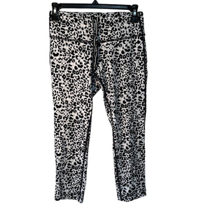 NIKE Dri-Fit Animal Leopard Print Black/White Workout Athletic Yoga-Womens Sz XS